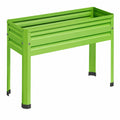 Bac à fleurs surélevé vert 76x32x75 cm pour extérieur