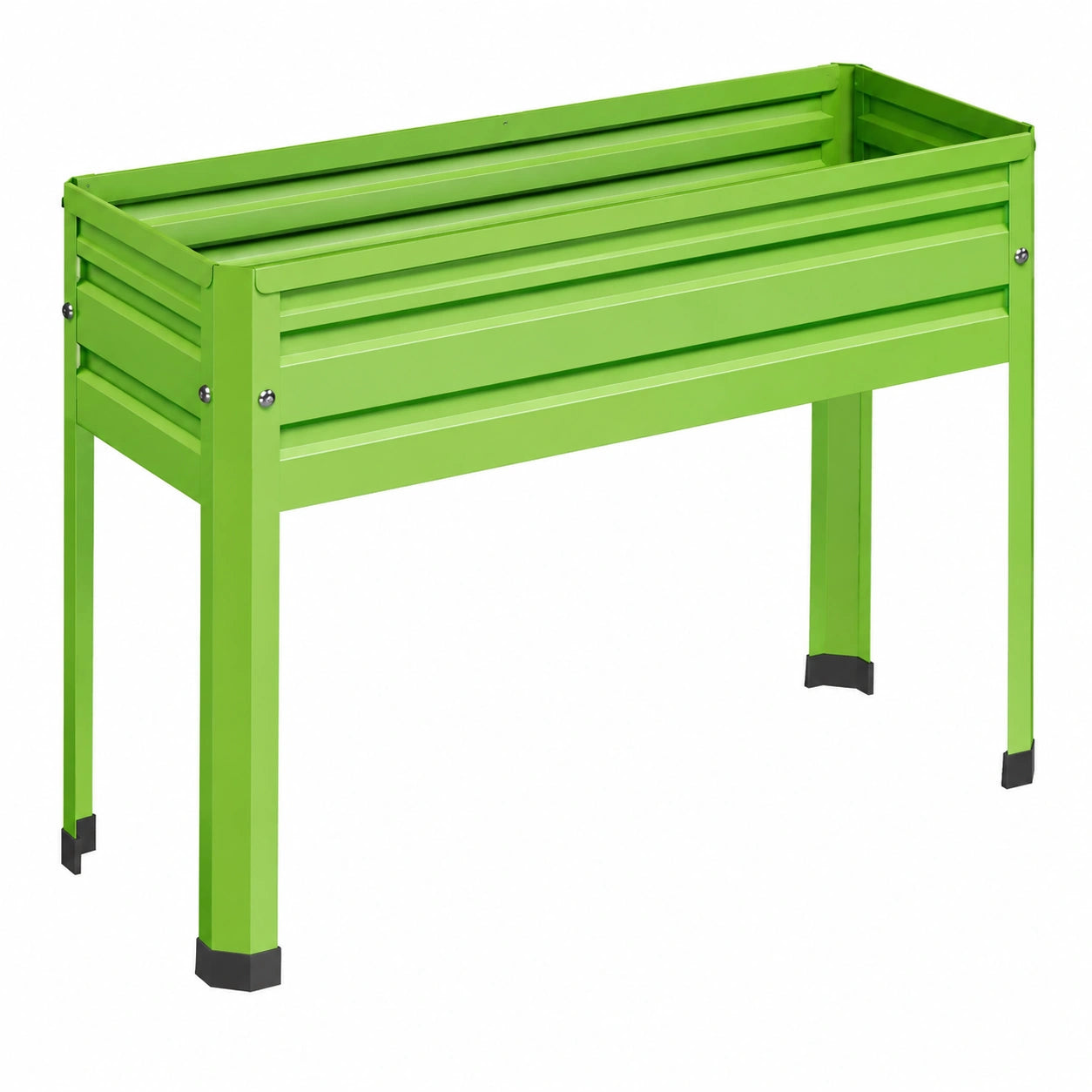 Bac à fleurs surélevé vert 76x32x75 cm pour extérieur