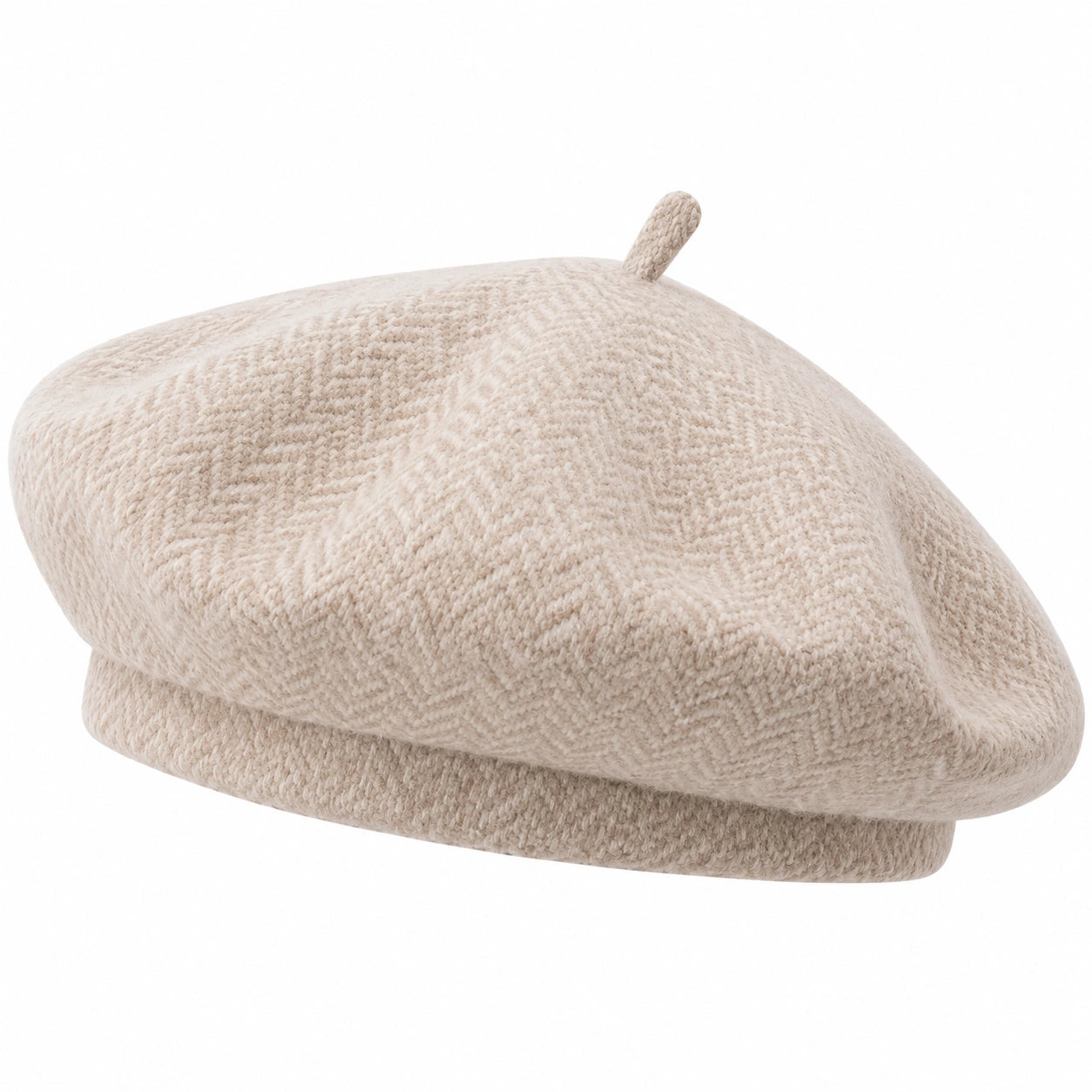 Béret en Laine Beige Style Classique pour Adultes