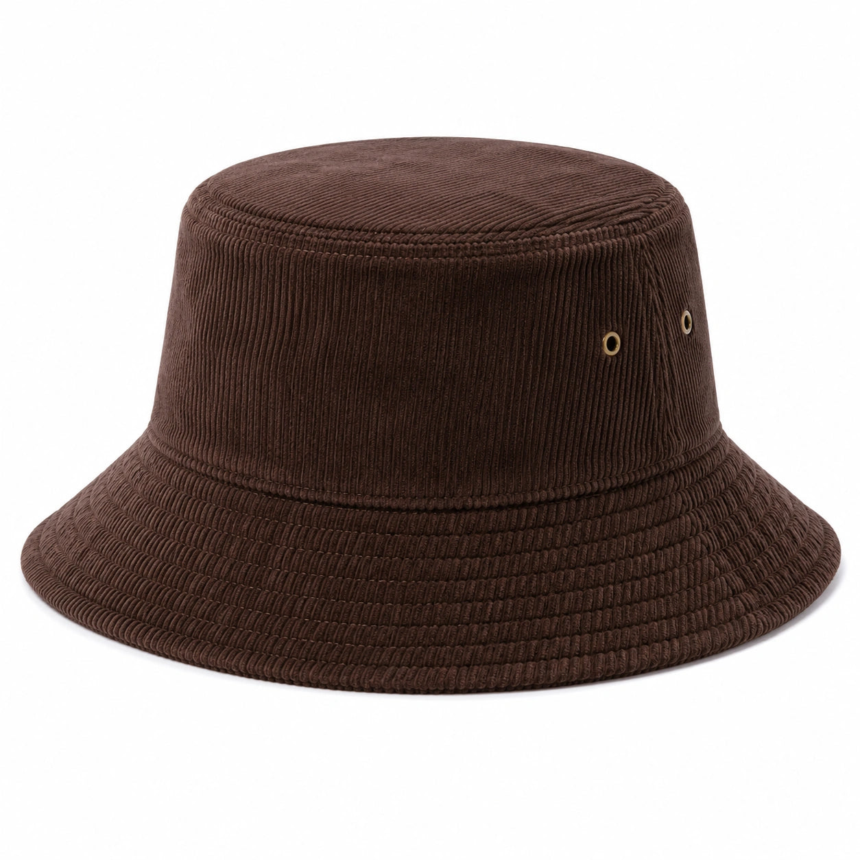Chapeau bob en velours côtelé marron pour un style décontracté