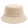 Chapeau Bob Beige en Velours Côtelé