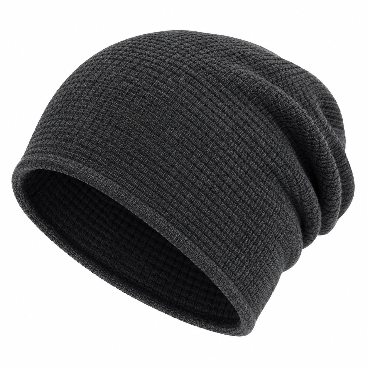 Bonnet Tricoté Noir pour Adultes - Design Élégant et Confortable