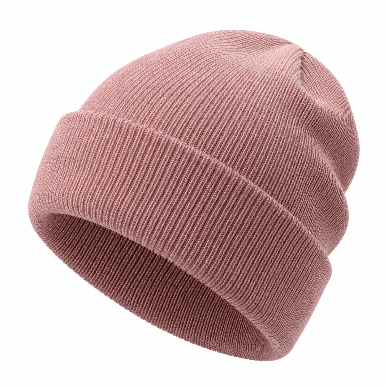 Bonnet Tricoté en Maille Confortable - Rose