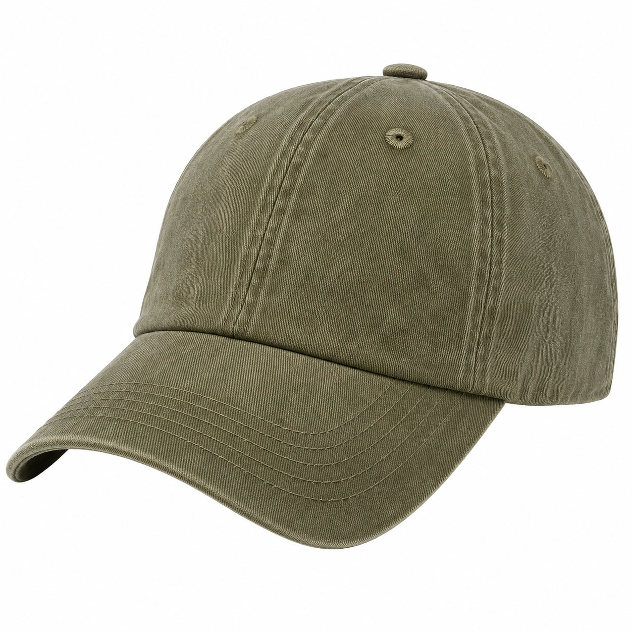 Casquette de baseball unisexe réglable vert kaki
