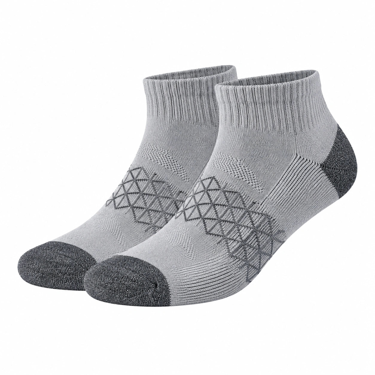 Chaussettes courtes respirantes grises pour unisexes
