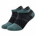 Chaussettes Basses à Motif Géométrique Vert et Noir