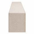 Chemin de Table Élégant Beige avec Finition Brodée