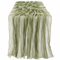 Chemin de Table en Mousseline Vert Olive 200x130 cm