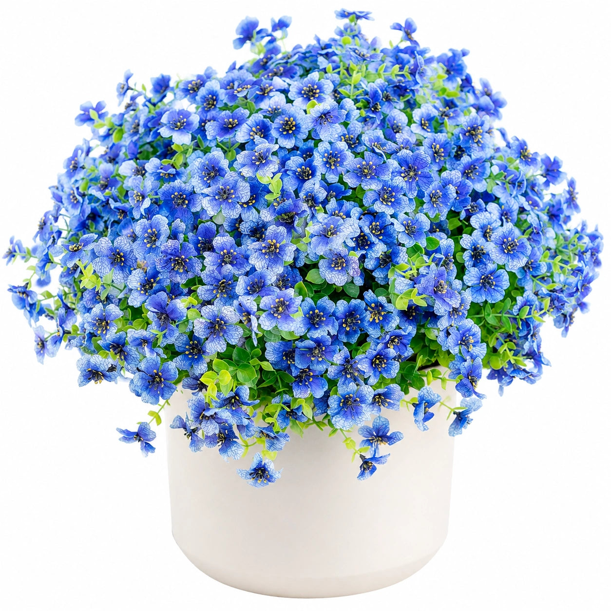 Fleurs Artificielles Bleues en Pot de 25 cm