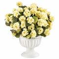 Bégonia Artificiel en Pot Crème - Hauteur 40 cm