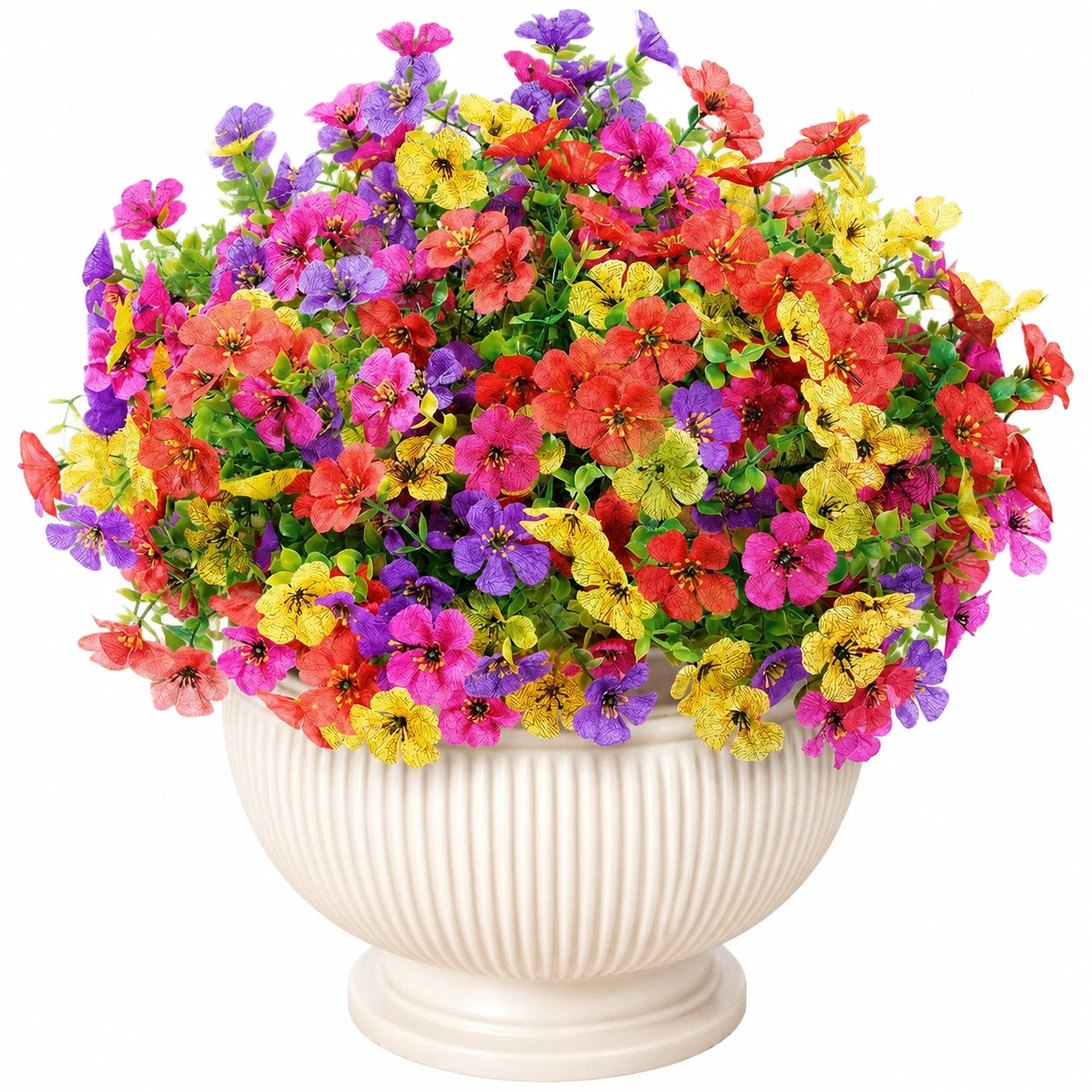Arrangement Floral Artificiel Multicolore en Pot